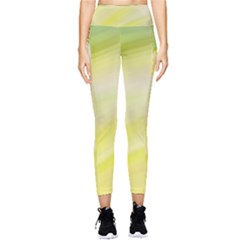 Gradient Green Yellow Pocket Leggings  by ConteMonfrey