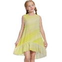 Gradient green yellow Kids  Frill Swing Dress View1