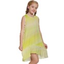 Gradient green yellow Kids  Frill Swing Dress View3