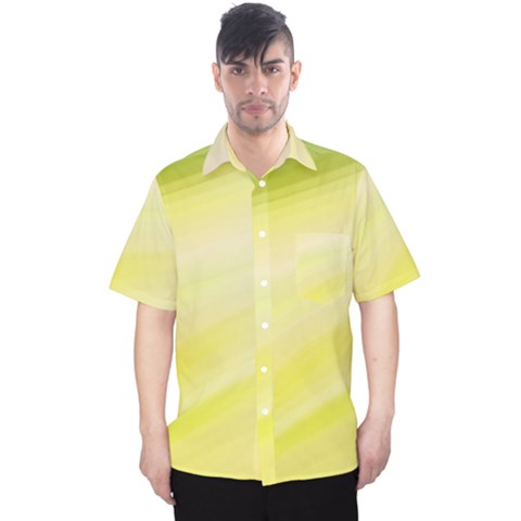 Gradient Green Yellow Men s Hawaii Shirt by ConteMonfrey