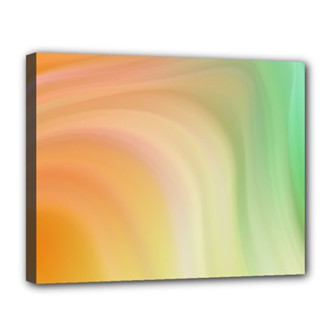 Gradient Orange, Green - Colors Fest Canvas 14  X 11  (stretched) by ConteMonfrey