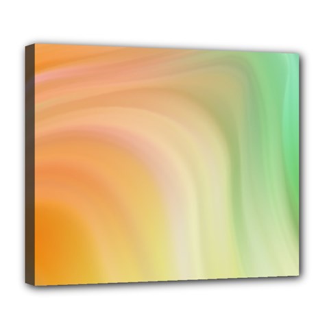 Gradient Orange, Green - Colors Fest Deluxe Canvas 24  X 20  (stretched) by ConteMonfrey