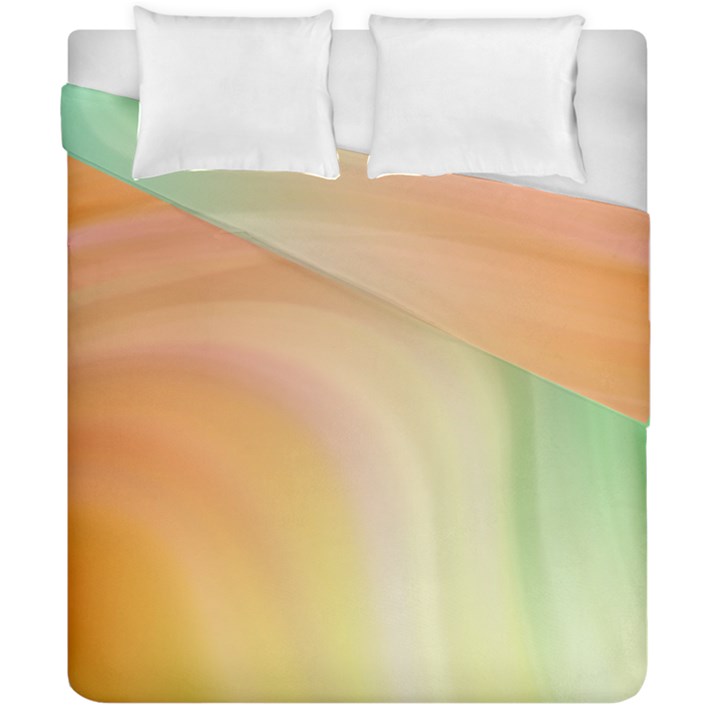 Gradient orange, green - Colors fest Duvet Cover Double Side (California King Size)