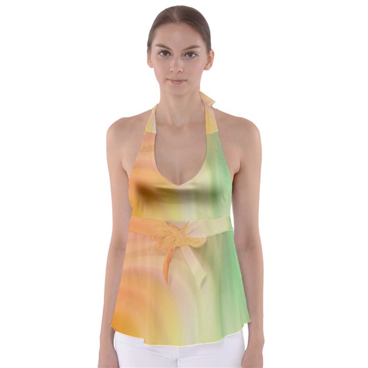 Gradient orange, green - Colors fest Babydoll Tankini Top