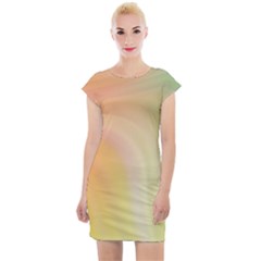 Gradient Orange, Green - Colors Fest Cap Sleeve Bodycon Dress by ConteMonfrey