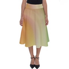 Gradient Orange, Green - Colors Fest Perfect Length Midi Skirt by ConteMonfrey