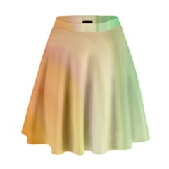 Gradient Orange, Green - Colors Fest High Waist Skirt by ConteMonfrey