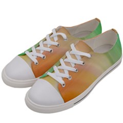 Gradient Orange, Green - Colors Fest Men s Low Top Canvas Sneakers by ConteMonfrey