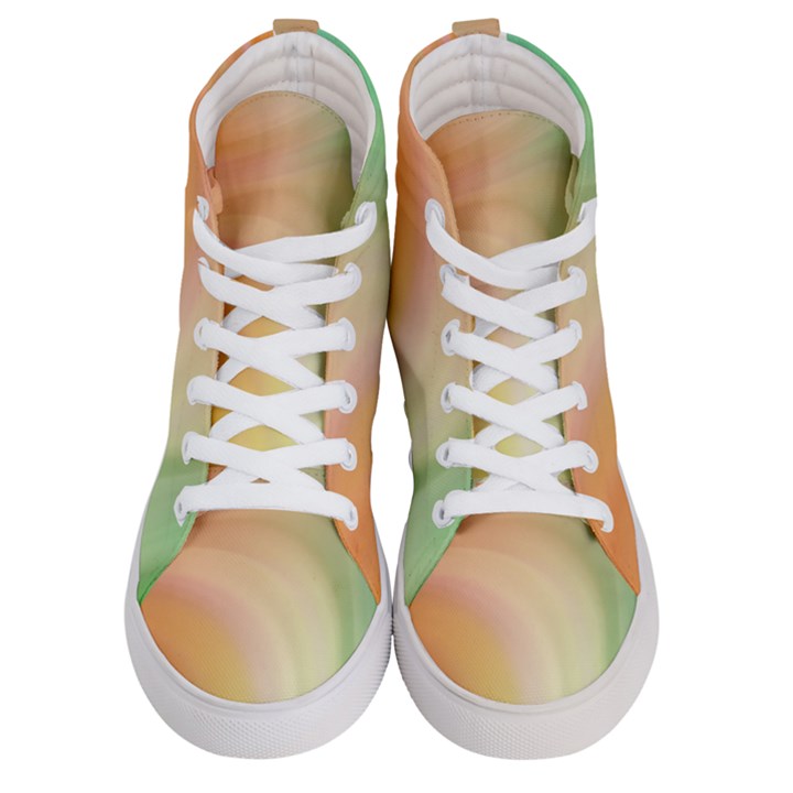 Gradient orange, green - Colors fest Men s Hi-Top Skate Sneakers