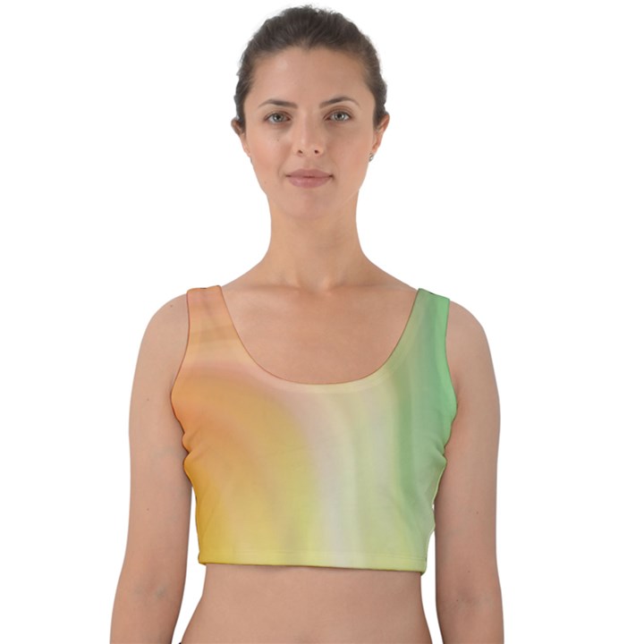 Gradient orange, green - Colors fest Velvet Crop Top