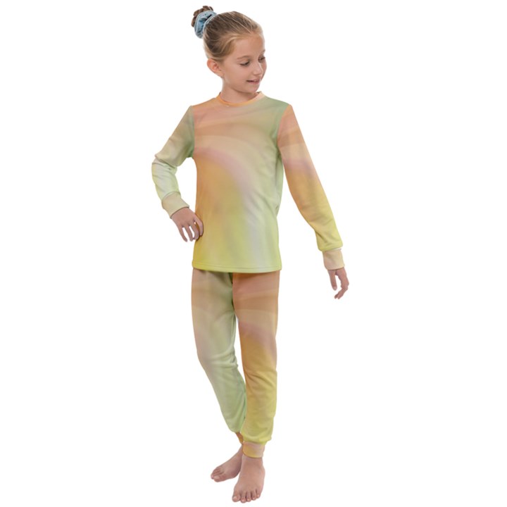 Gradient orange, green - Colors fest Kids  Long Sleeve Set 