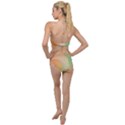 Gradient orange, green - Colors fest Plunging Cut Out Swimsuit View2