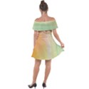 Gradient orange, green - Colors fest Off Shoulder Velour Dress View2