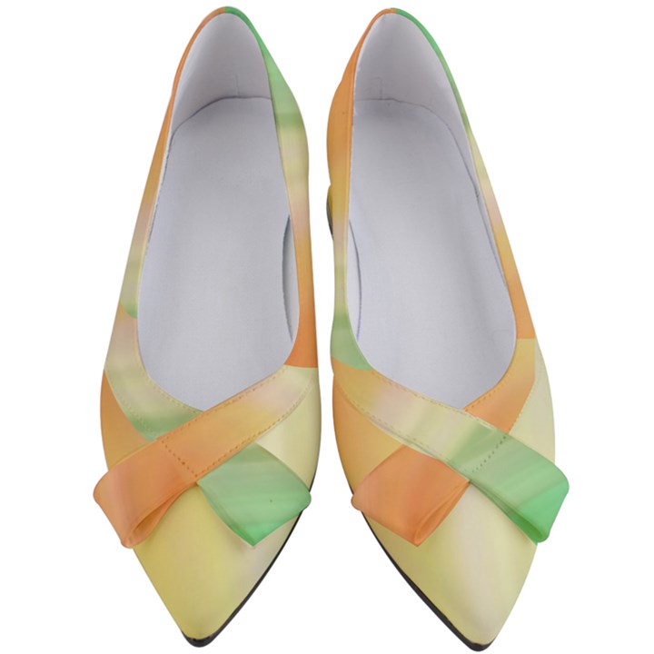 Gradient orange, green - Colors fest Women s Bow Heels