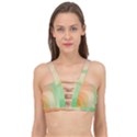 Gradient orange, green - Colors fest Cage Up Bikini Top View1