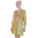 Gradient orange, green - Colors fest Open Neck Shift Dress View1