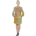 Gradient orange, green - Colors fest Open Neck Shift Dress View2