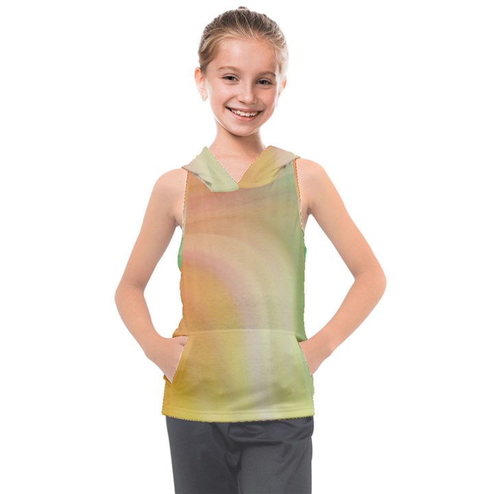 Gradient orange, green - Colors fest Kids  Sleeveless Hoodie