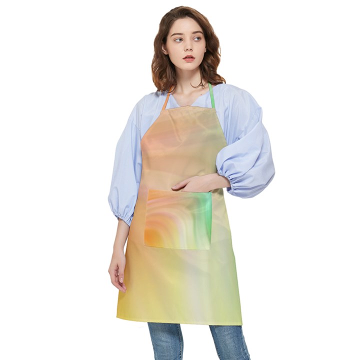 Gradient orange, green - Colors fest Pocket Apron