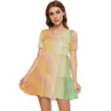 Gradient orange, green - Colors fest Tiered Short Sleeve Babydoll Dress View1