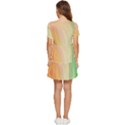 Gradient orange, green - Colors fest Tiered Short Sleeve Babydoll Dress View4