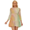 Gradient orange, green - Colors fest Long Sleeve Babydoll Dress View1