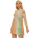 Gradient orange, green - Colors fest Long Sleeve Babydoll Dress View2