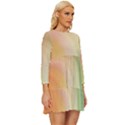 Gradient orange, green - Colors fest Long Sleeve Babydoll Dress View3