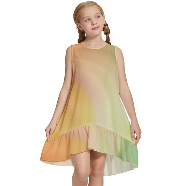 Gradient orange, green - Colors fest Kids  Frill Swing Dress