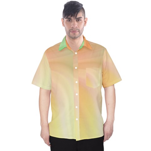 Gradient Orange, Green - Colors Fest Men s Hawaii Shirt by ConteMonfrey