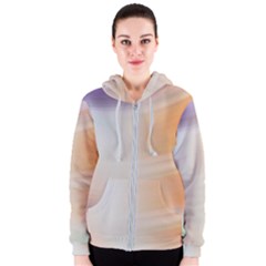 Gradient Purple, Orange, Blue Women s Zipper Hoodie by ConteMonfrey