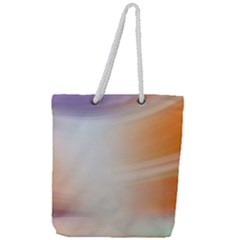 Gradient Purple, Orange, Blue Full Print Rope Handle Tote (large) by ConteMonfrey