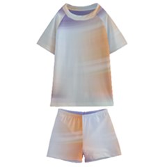 Gradient Purple, Orange, Blue Kids  Swim Tee And Shorts Set by ConteMonfrey