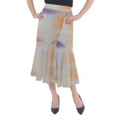 Gradient Purple, Orange, Blue Midi Mermaid Skirt by ConteMonfrey