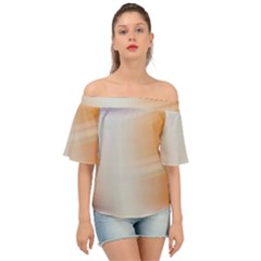 Gradient Purple, Orange, Blue Off Shoulder Short Sleeve Top by ConteMonfrey