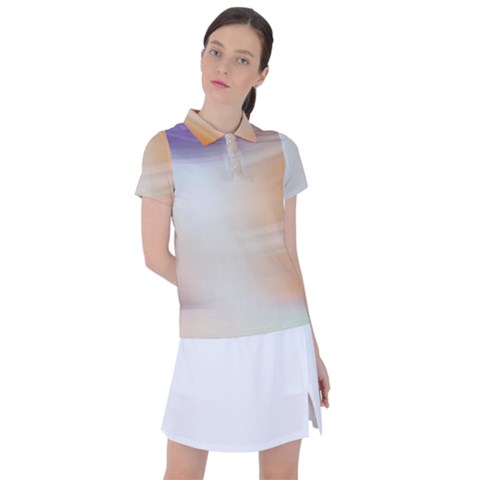 Gradient Purple, Orange, Blue Women s Polo Tee by ConteMonfrey