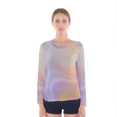 Gradient Purple, Orange Women s Long Sleeve Tee by ConteMonfrey