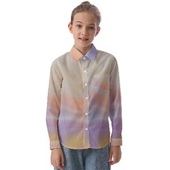 Gradient Purple, Orange Kids  Long Sleeve Shirt by ConteMonfrey