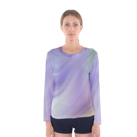 Gradient Blue, Orange, Green Women s Long Sleeve Tee by ConteMonfrey