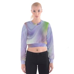 Gradient Blue, Orange, Green Cropped Sweatshirt by ConteMonfrey