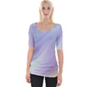 Gradient Blue, orange, green Wide Neckline Tee View1