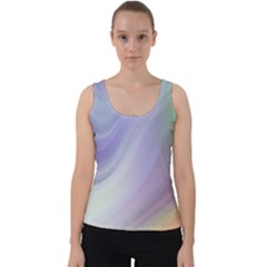 Gradient Blue, Orange, Green Velvet Tank Top by ConteMonfrey