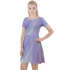 Gradient Blue, Orange, Green Cap Sleeve Velour Dress  by ConteMonfrey