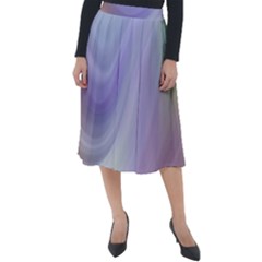 Gradient Blue, Orange, Green Classic Velour Midi Skirt  by ConteMonfrey