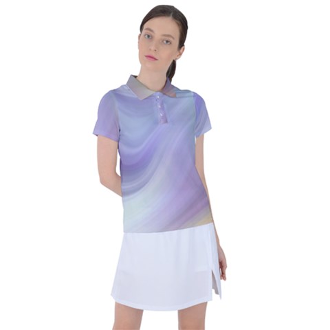 Gradient Blue, Orange, Green Women s Polo Tee by ConteMonfrey