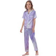 Gradient Blue, Orange, Green Kids  Satin Short Sleeve Pajamas Set by ConteMonfrey