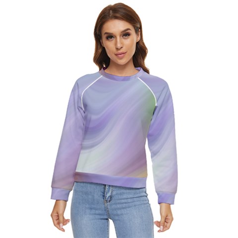 Gradient Blue, Orange, Green Women s Long Sleeve Raglan Tee by ConteMonfrey