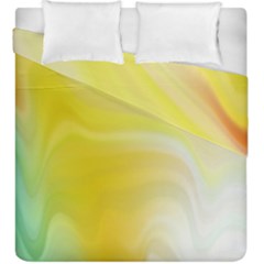 Gradient Green Yellow Duvet Cover Double Side (king Size) by ConteMonfrey