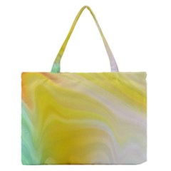 Gradient Green Yellow Zipper Medium Tote Bag by ConteMonfrey