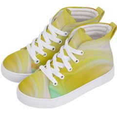 Gradient Green Yellow Kids  Hi-top Skate Sneakers by ConteMonfrey